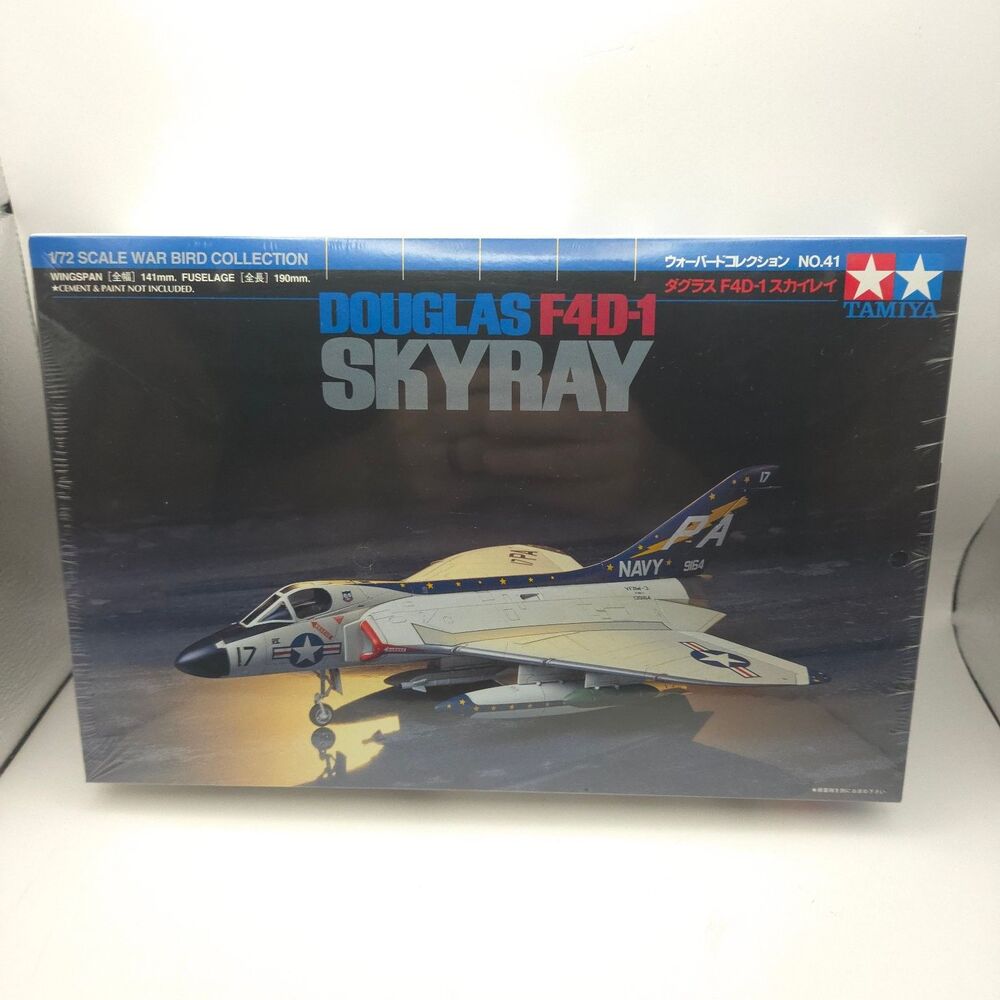Tamiya 1/72 Scale Douglas F4D-1 Skyray War Bird Model Kit #41 1998 #60741